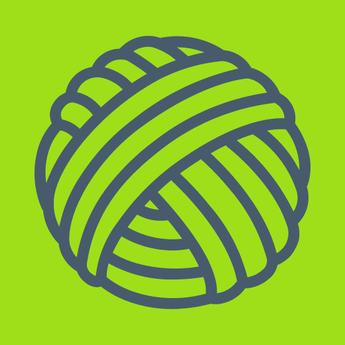 Lichtgroen katoen garen