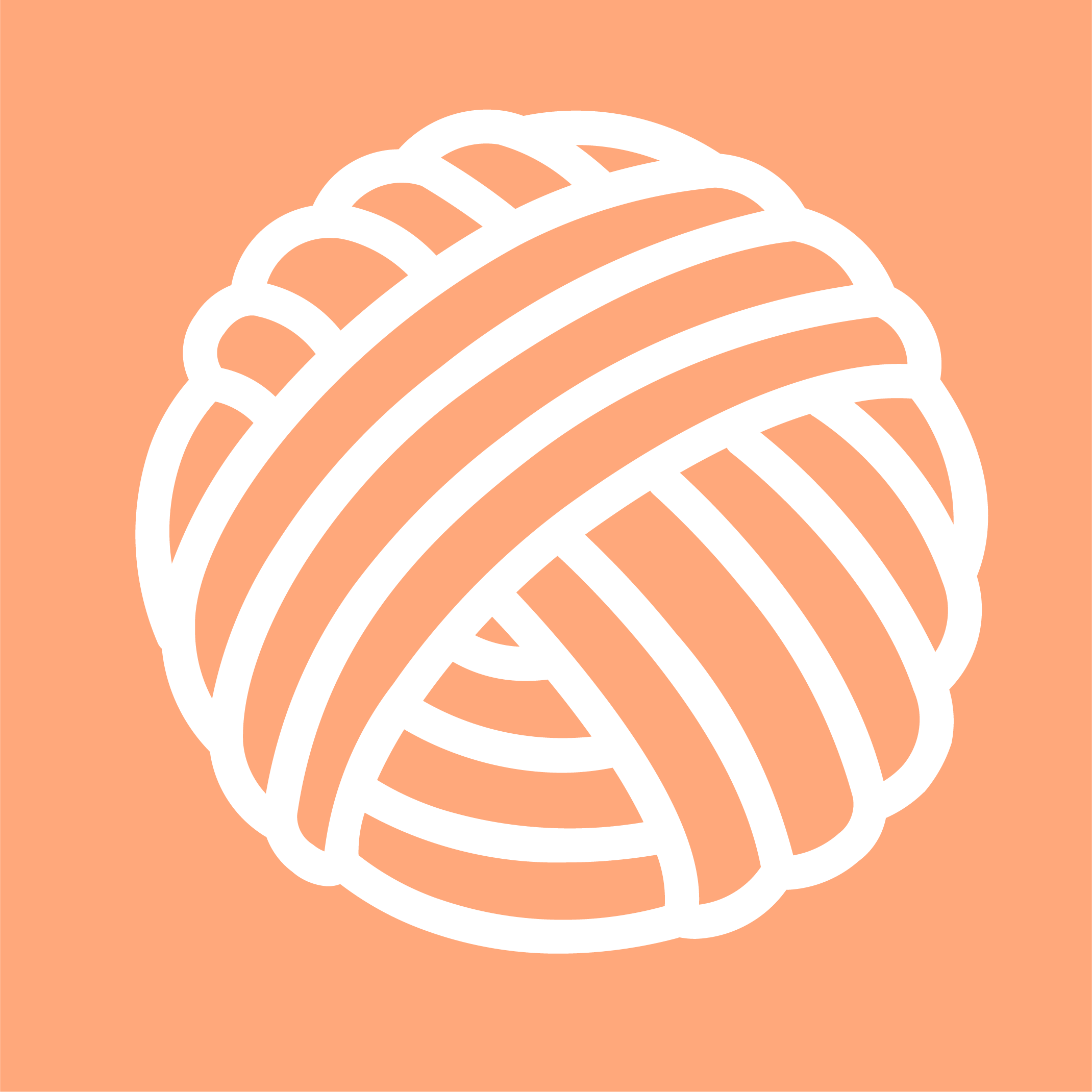 Orange meliertes Garn