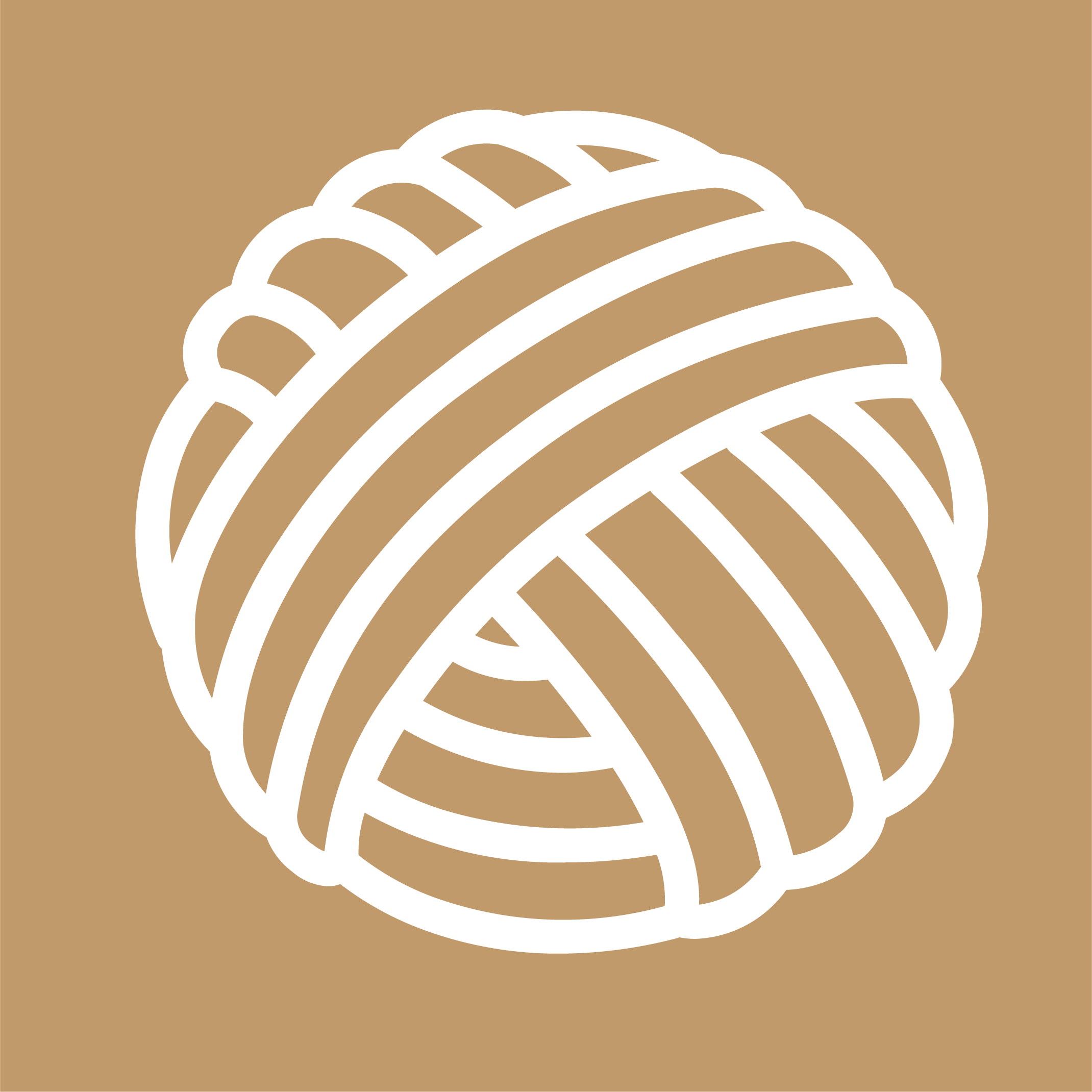 Braunes meliertes Garn