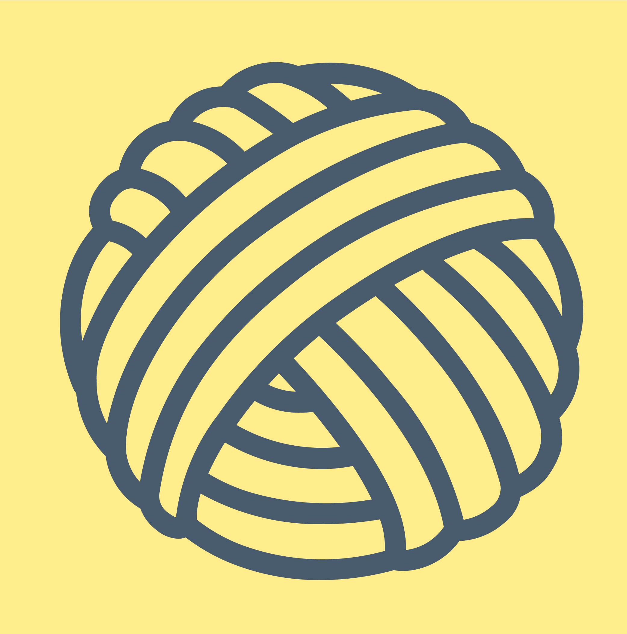 Gelbes meliertes Garn