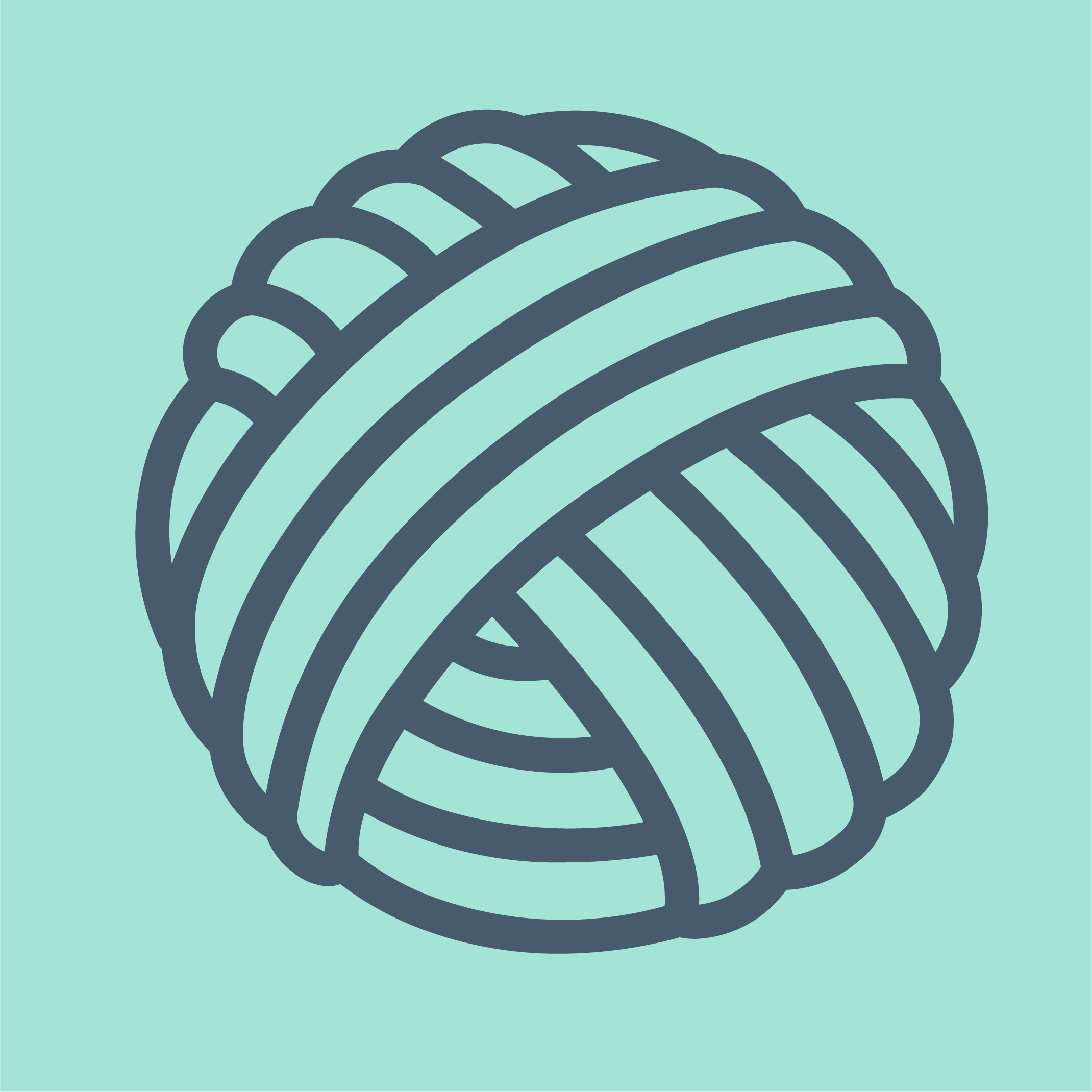 Mintgrünes Baumwollgarn