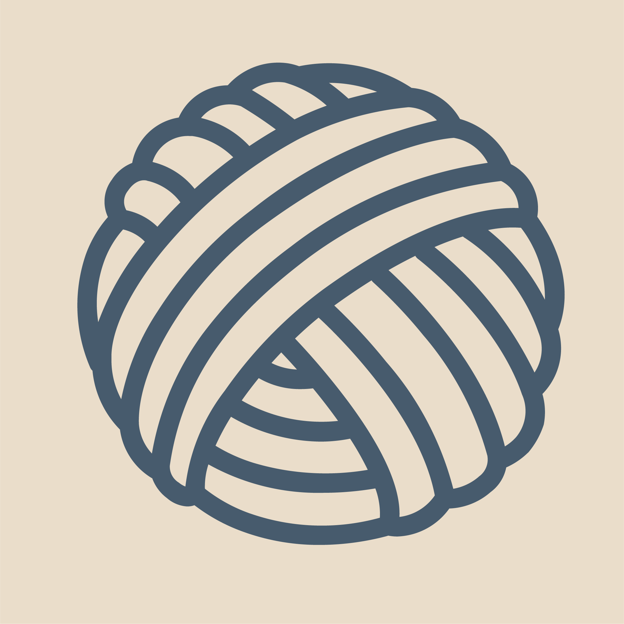 Hellbraunes Baumwollgarn