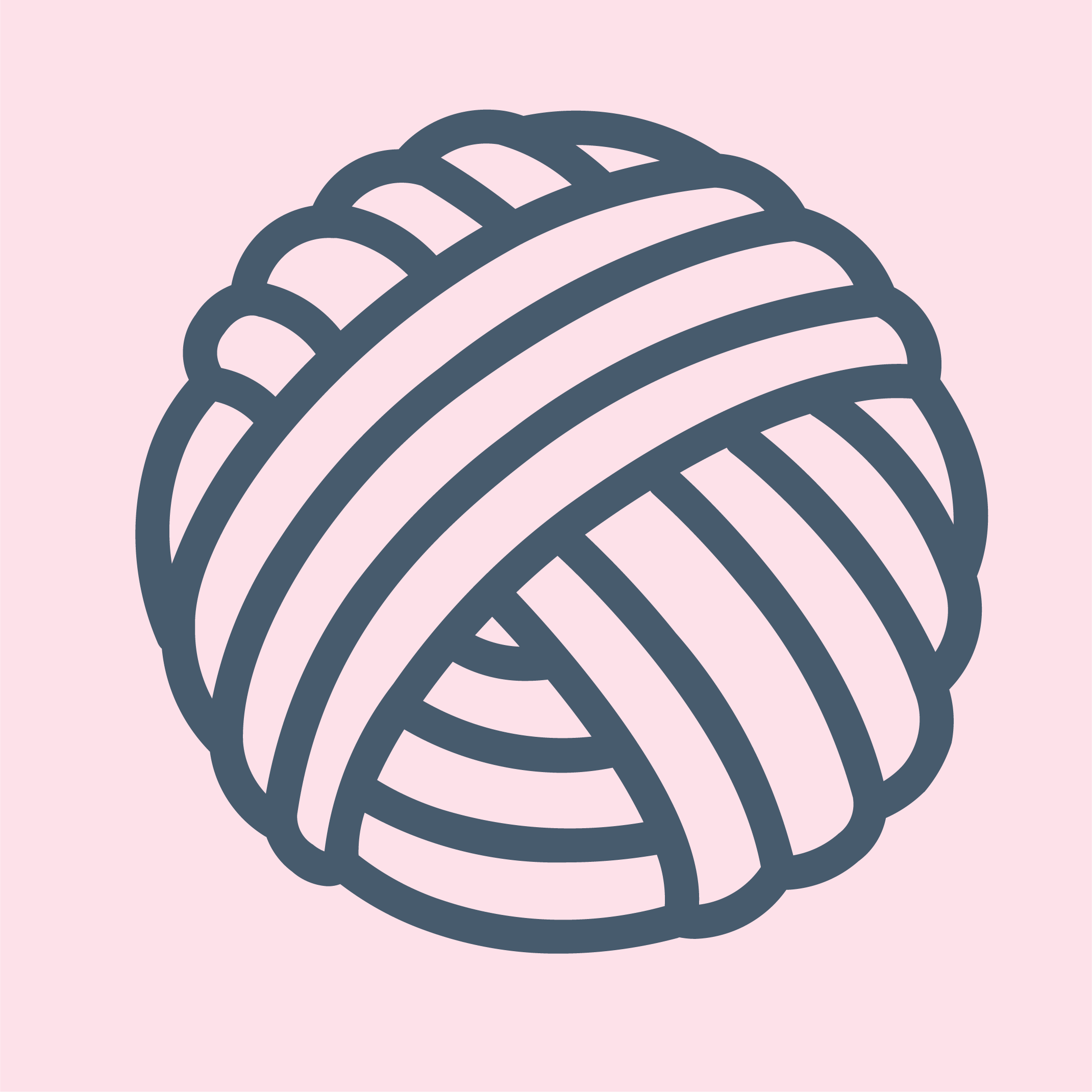 Pink cotton yarn