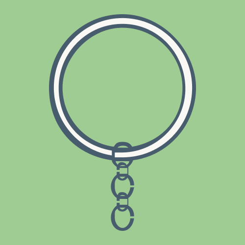 Key ring with chain