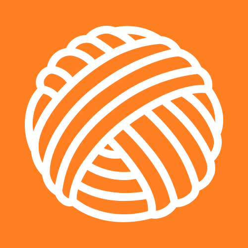 Orange cotton yarn