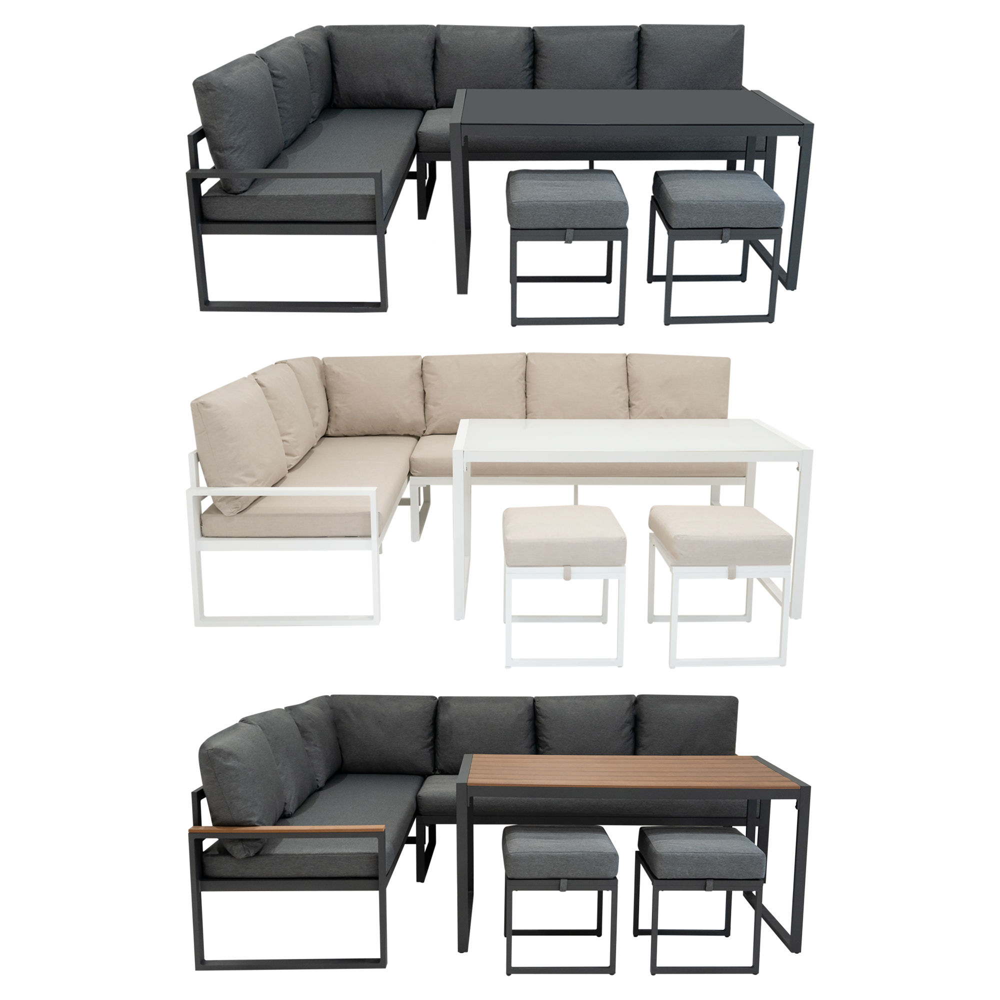 Aluminium 5pcs Corner Sofa Set