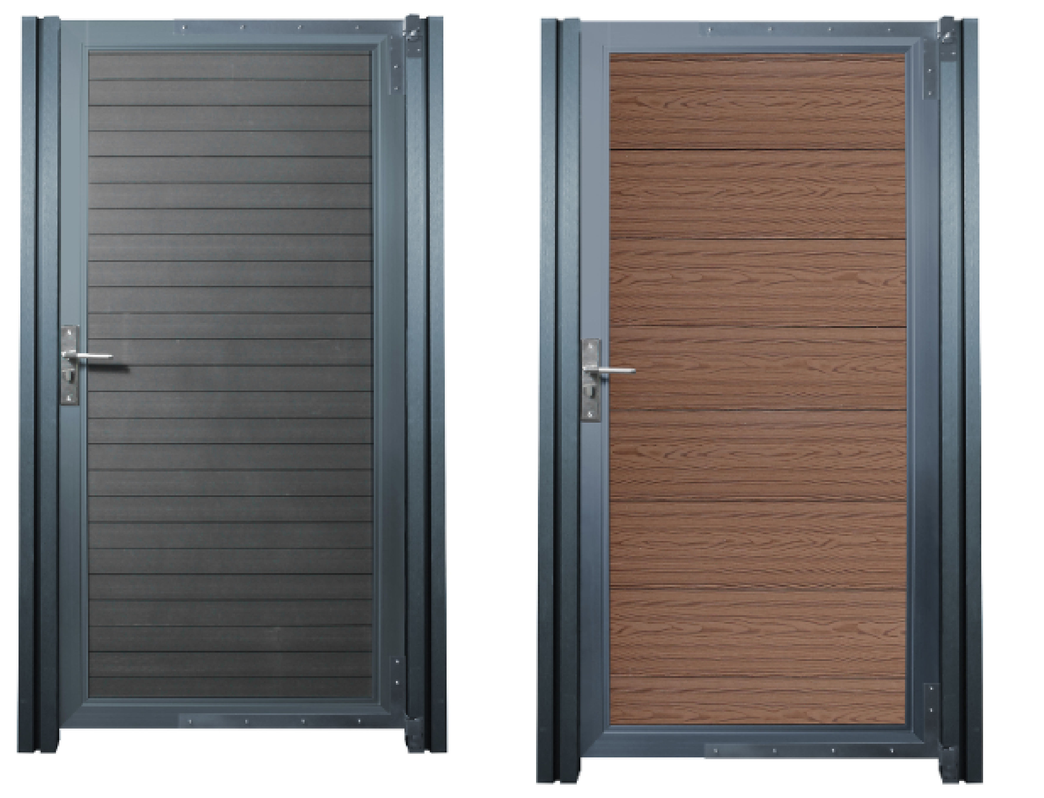 Composite Fencing Gates with LED Posts