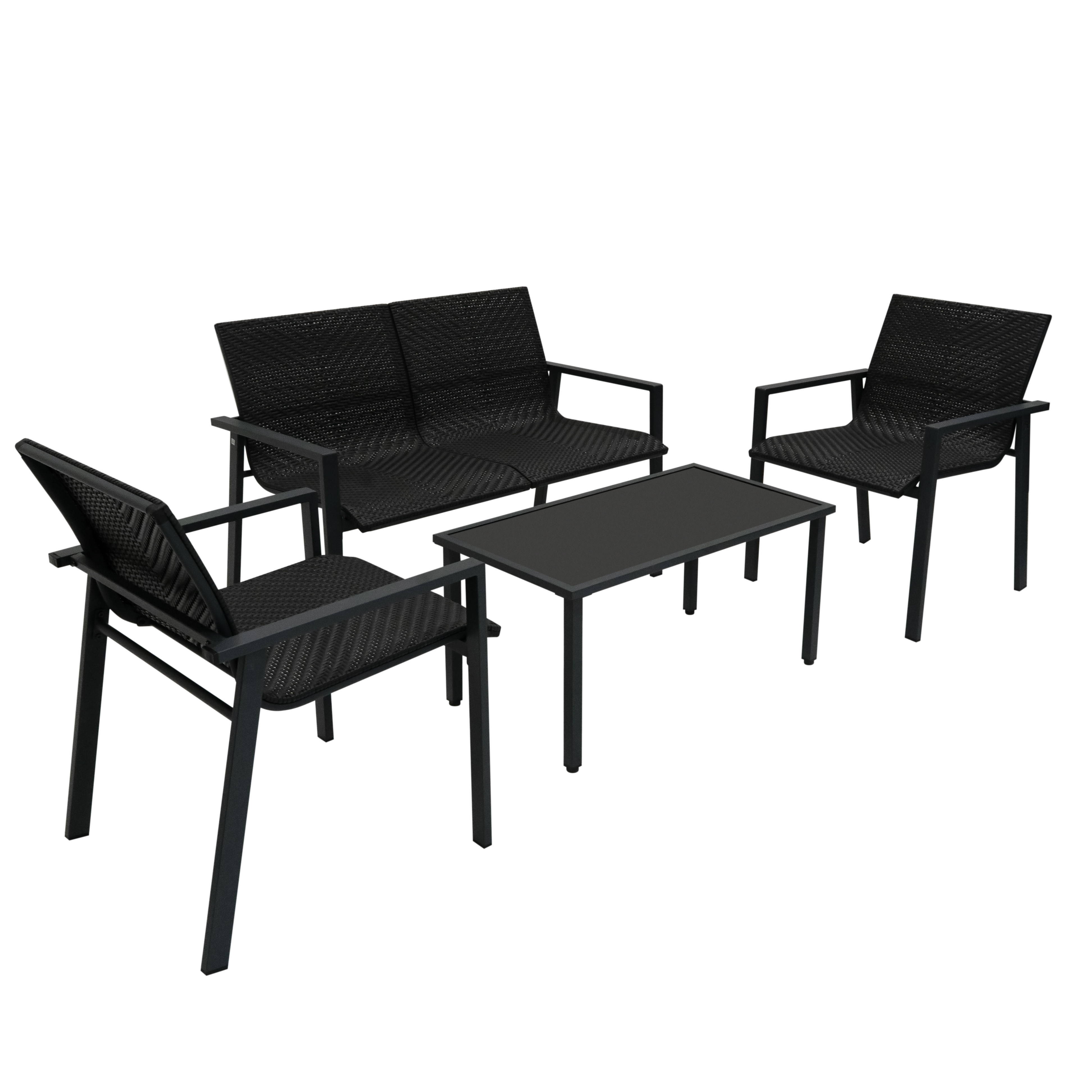 Rattan Patio 4pcs Furniture Set