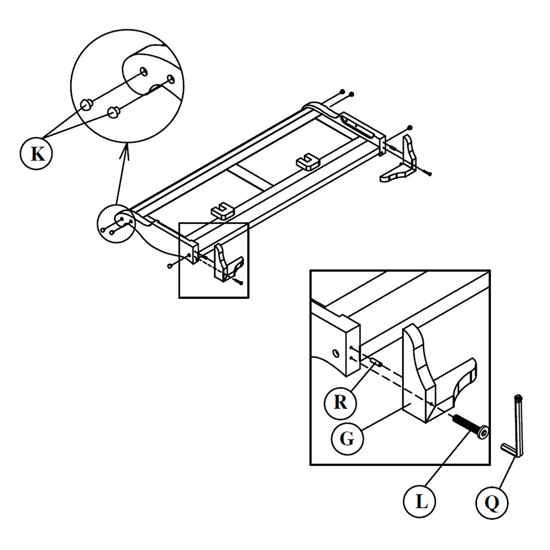 Attach the Footboard Aprons and Cover Bolt Holes