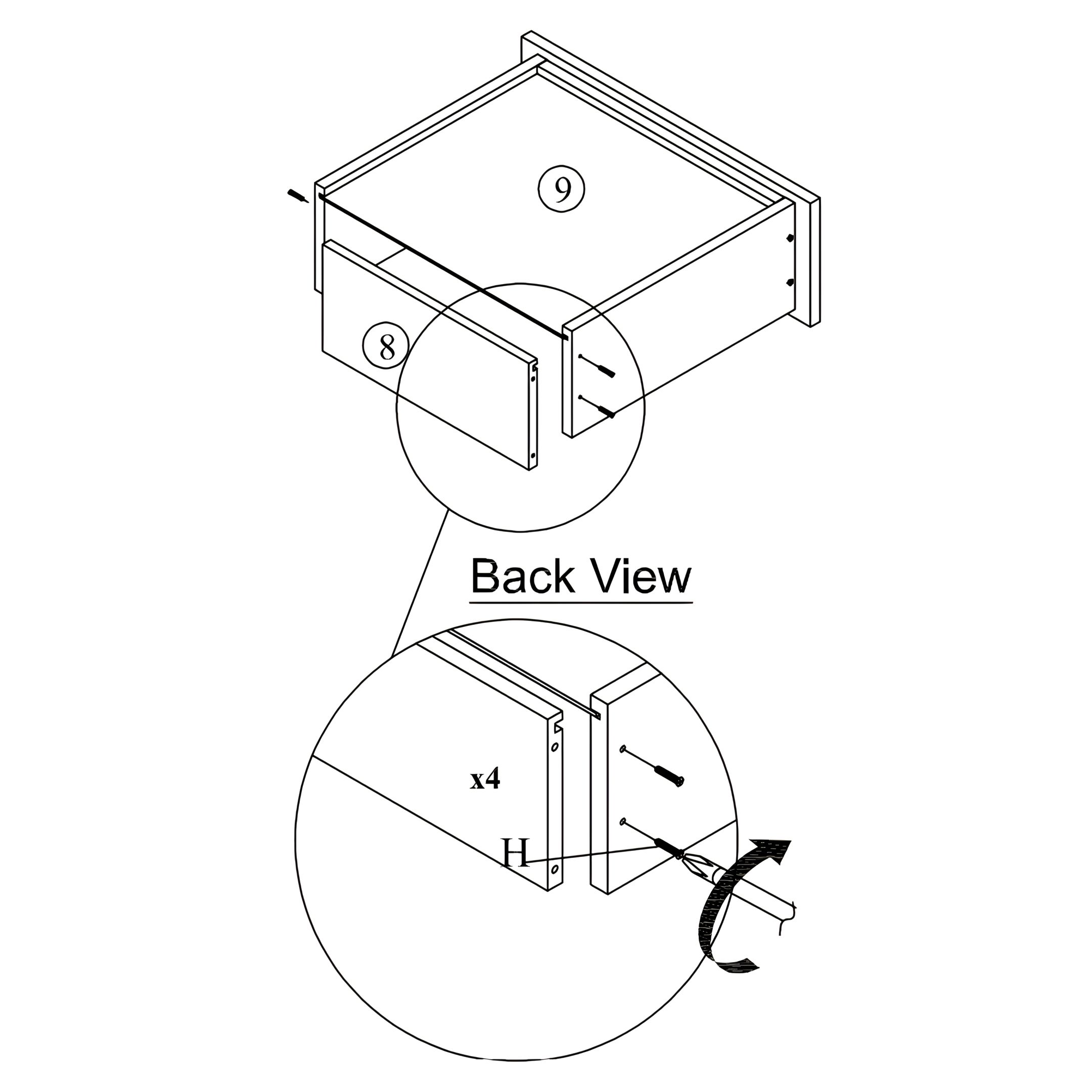 Attach Back of the Drawer