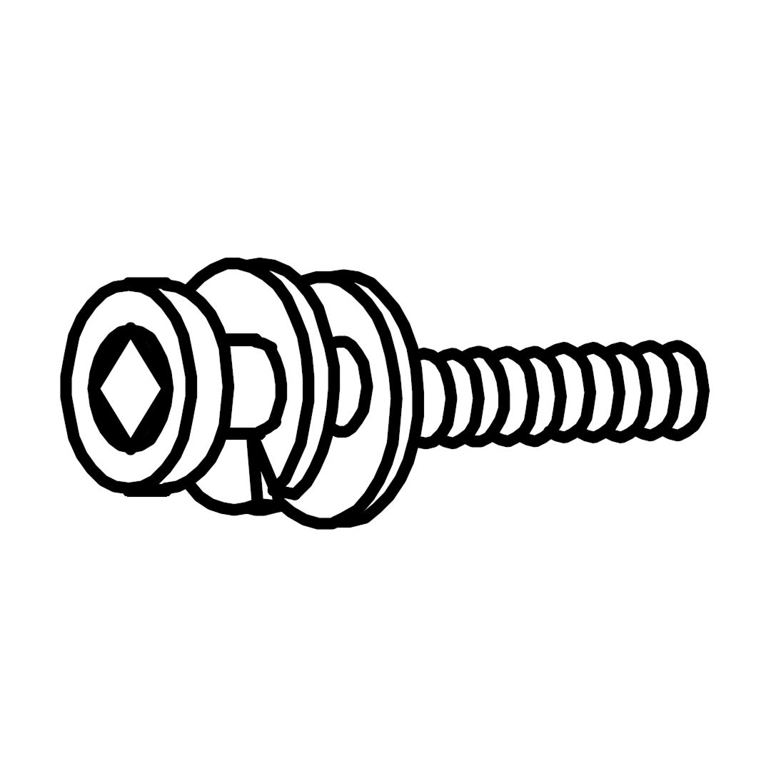JCBC Screw M6x50 + Spring & Flat Washer