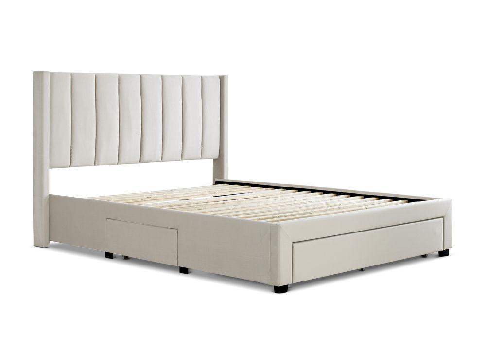 Elegance Upholstered Drawer Bed Frame