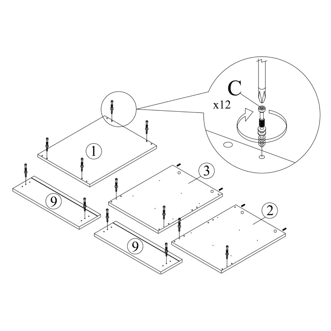 Insert Mini Fix Bolts