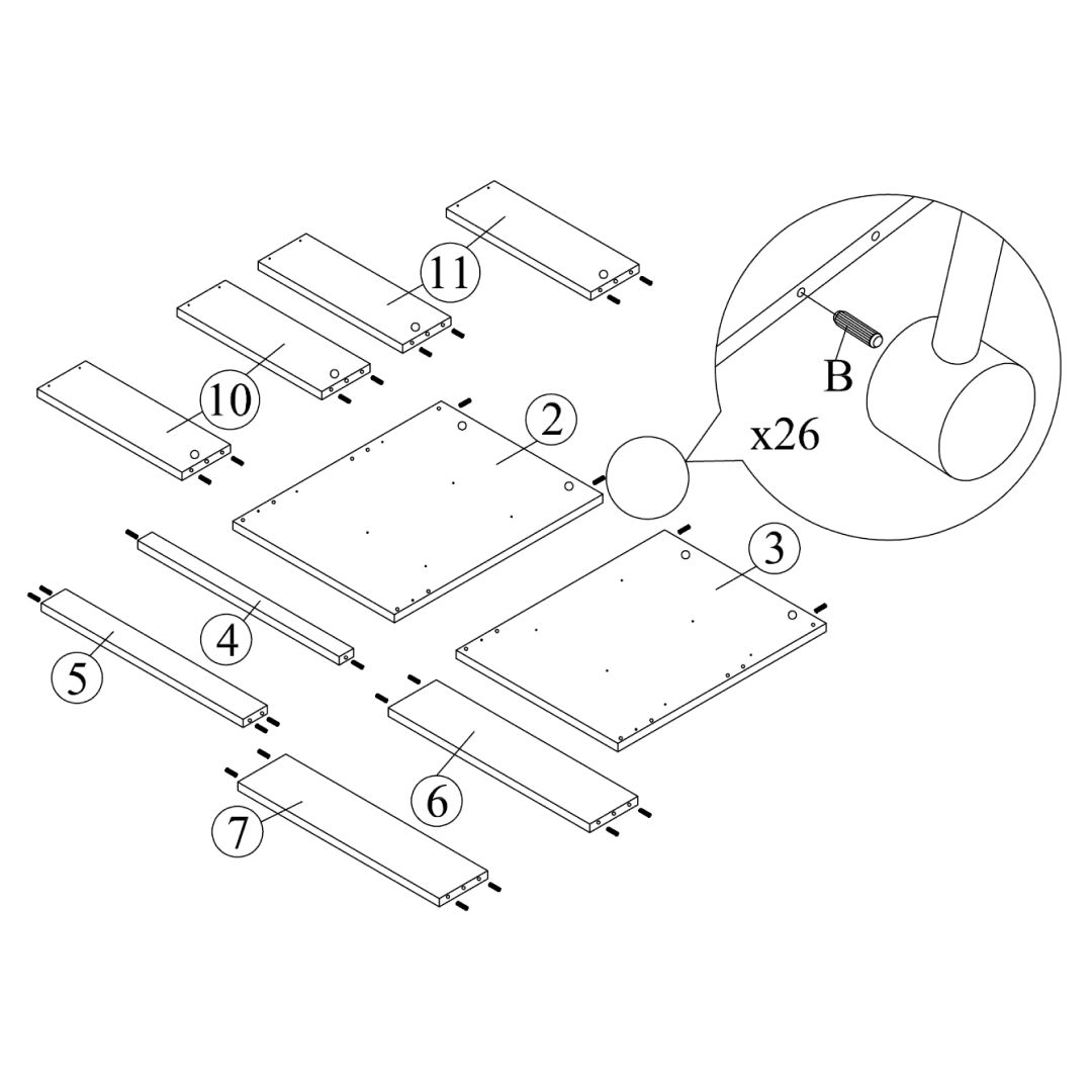 Insert Dowels into All Panels