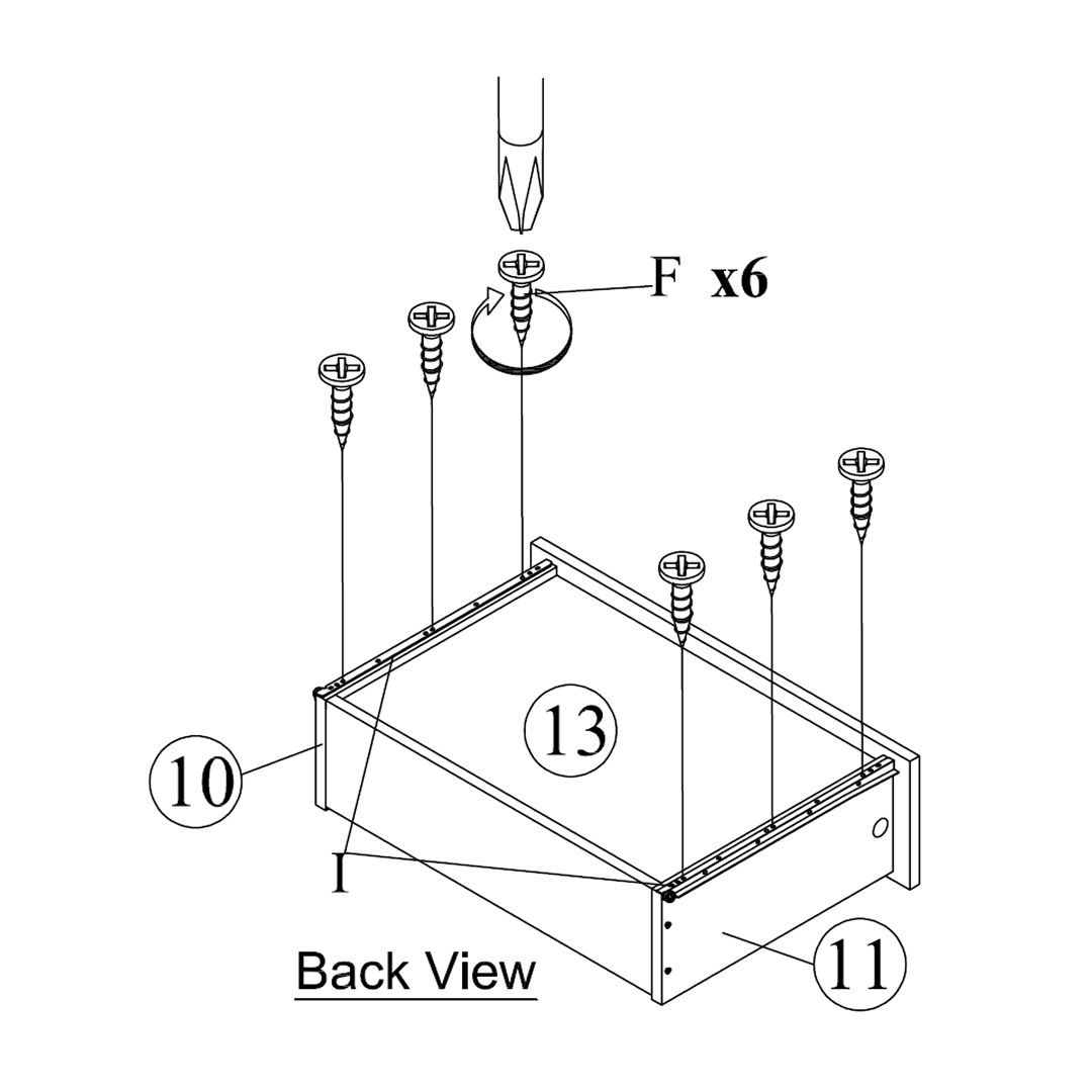 Secure the Drawer Bottom Panel