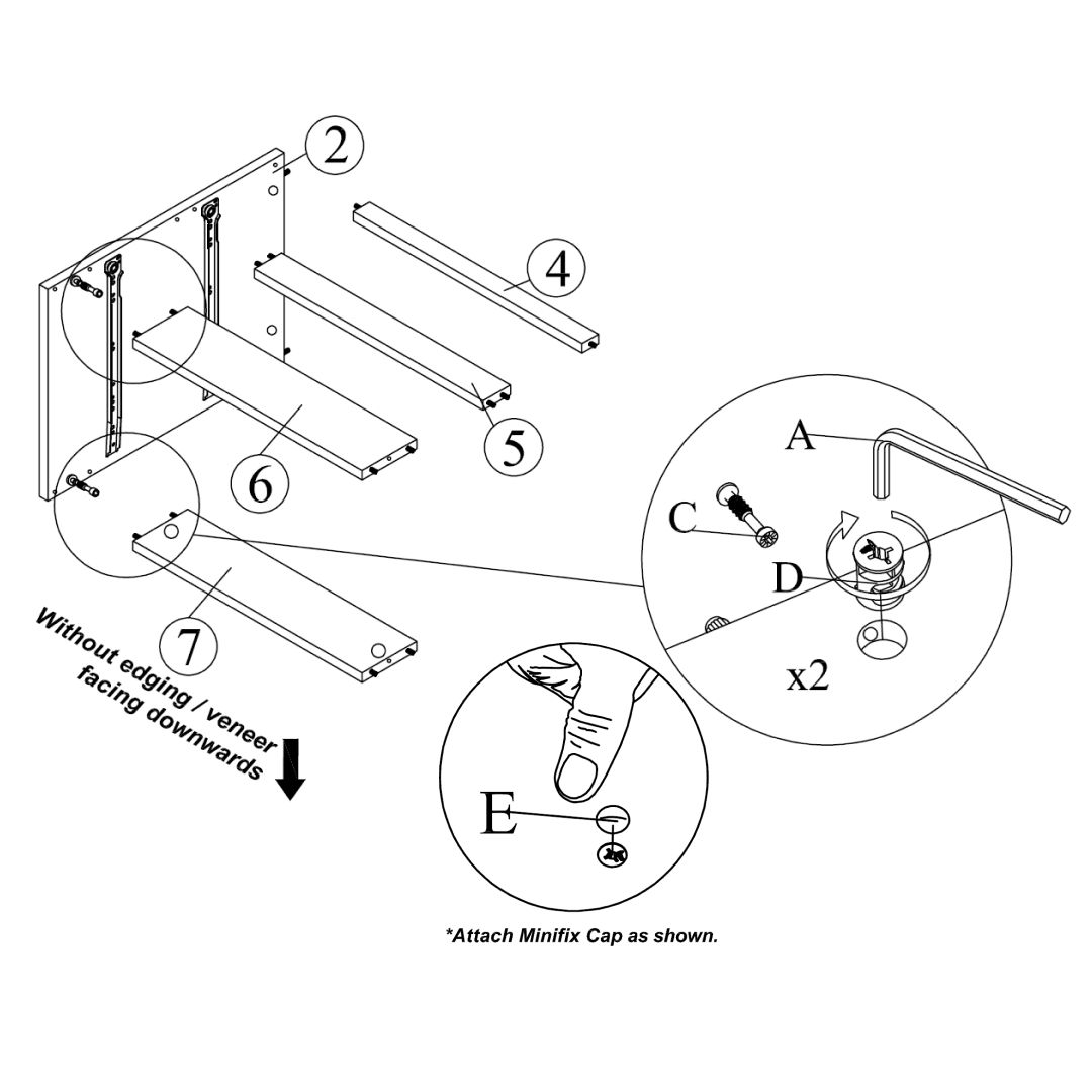 Attach the Support Bars to the Left Side Panel