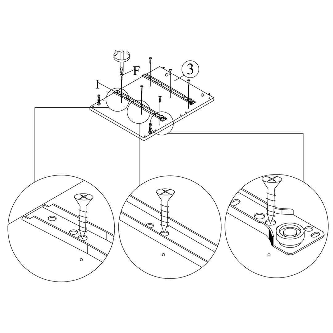 Attach Drawer Slides to Right Side Panel