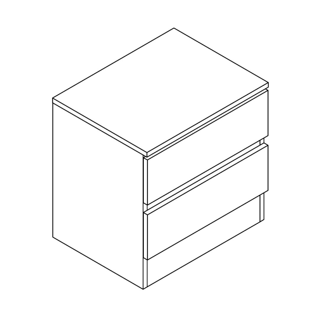 Assembled Emma Drawer bedside