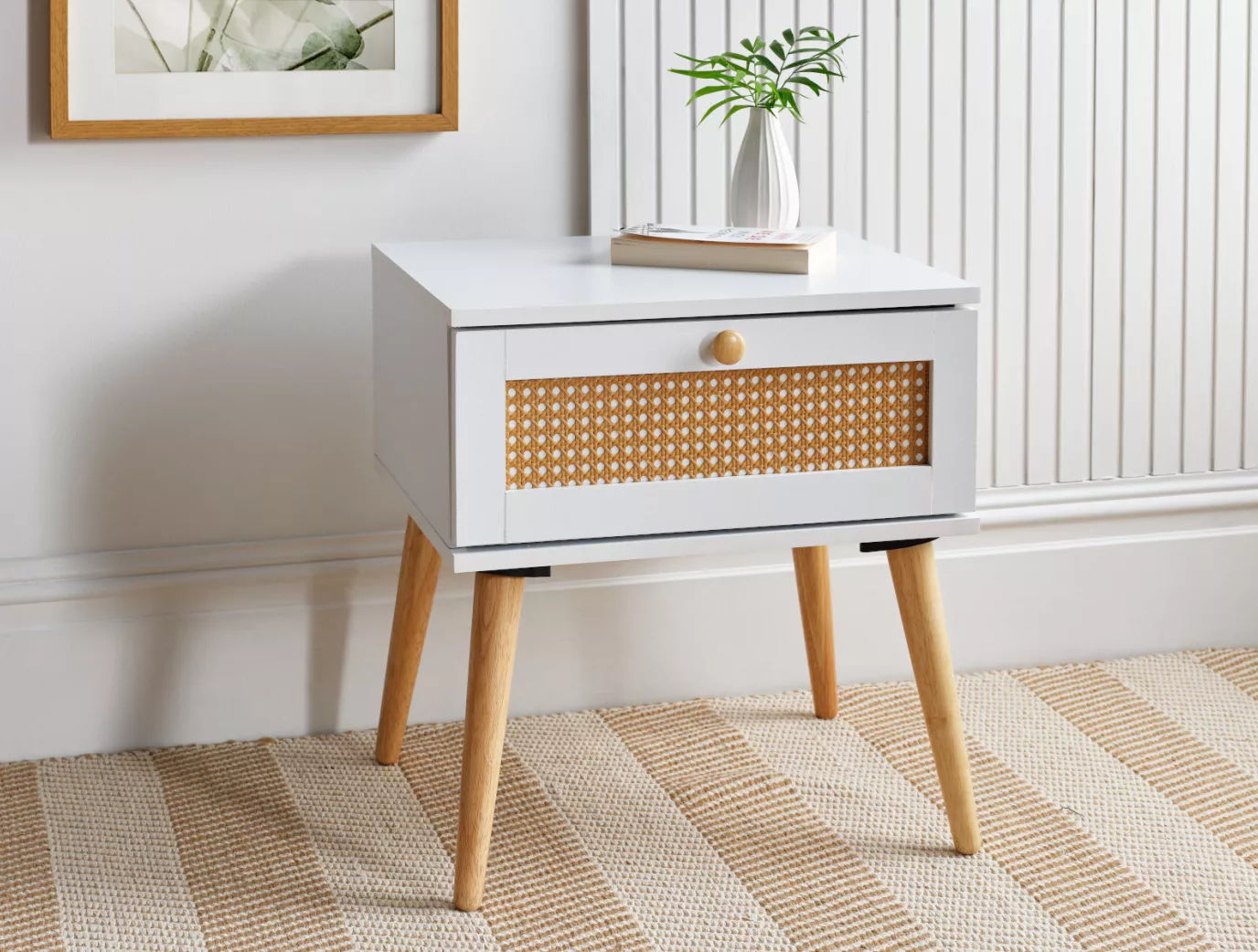 Frances Rattan 1 Drawer Bedside