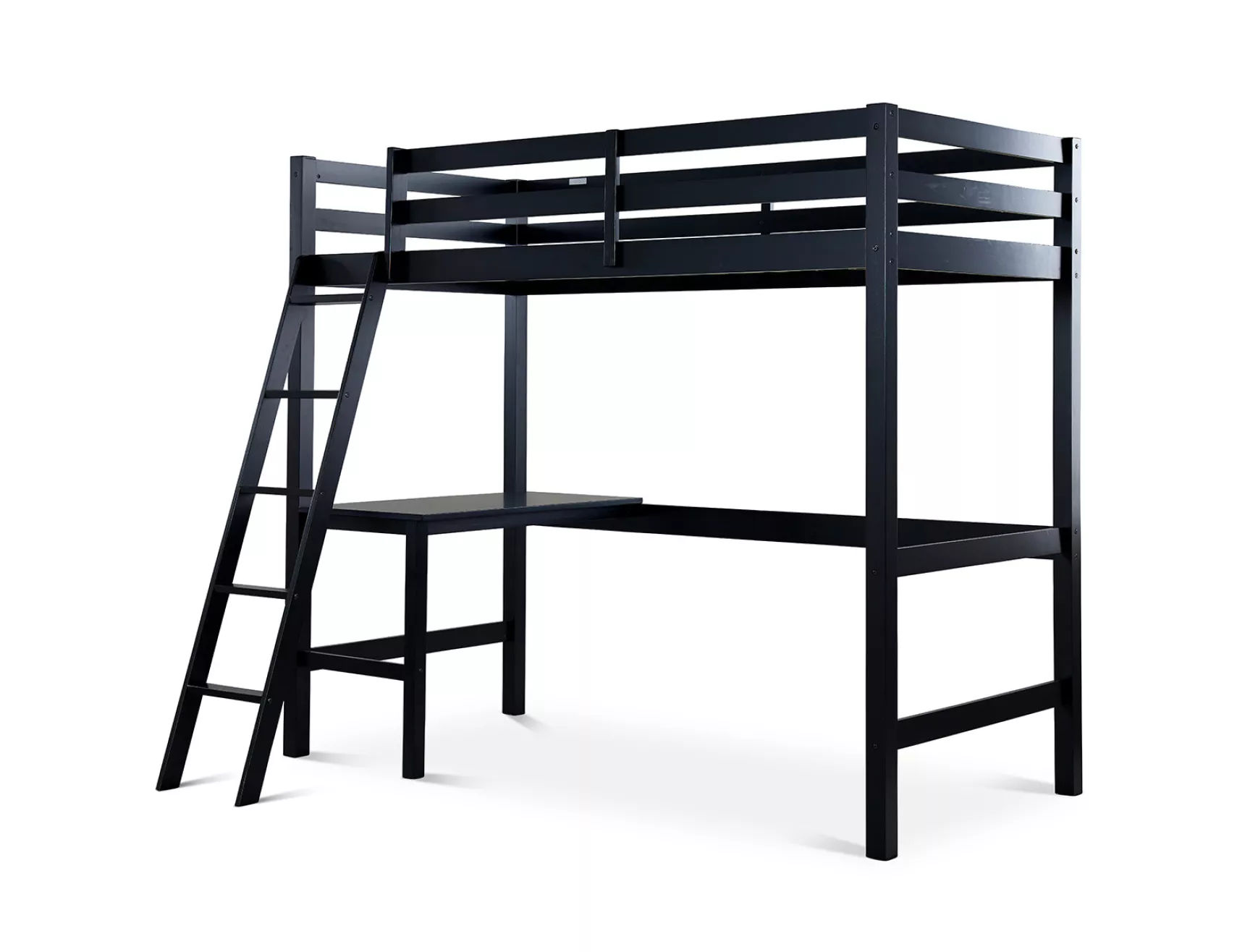 Fusion Black Gaming Single Wooden High Sleeper Bed Frame