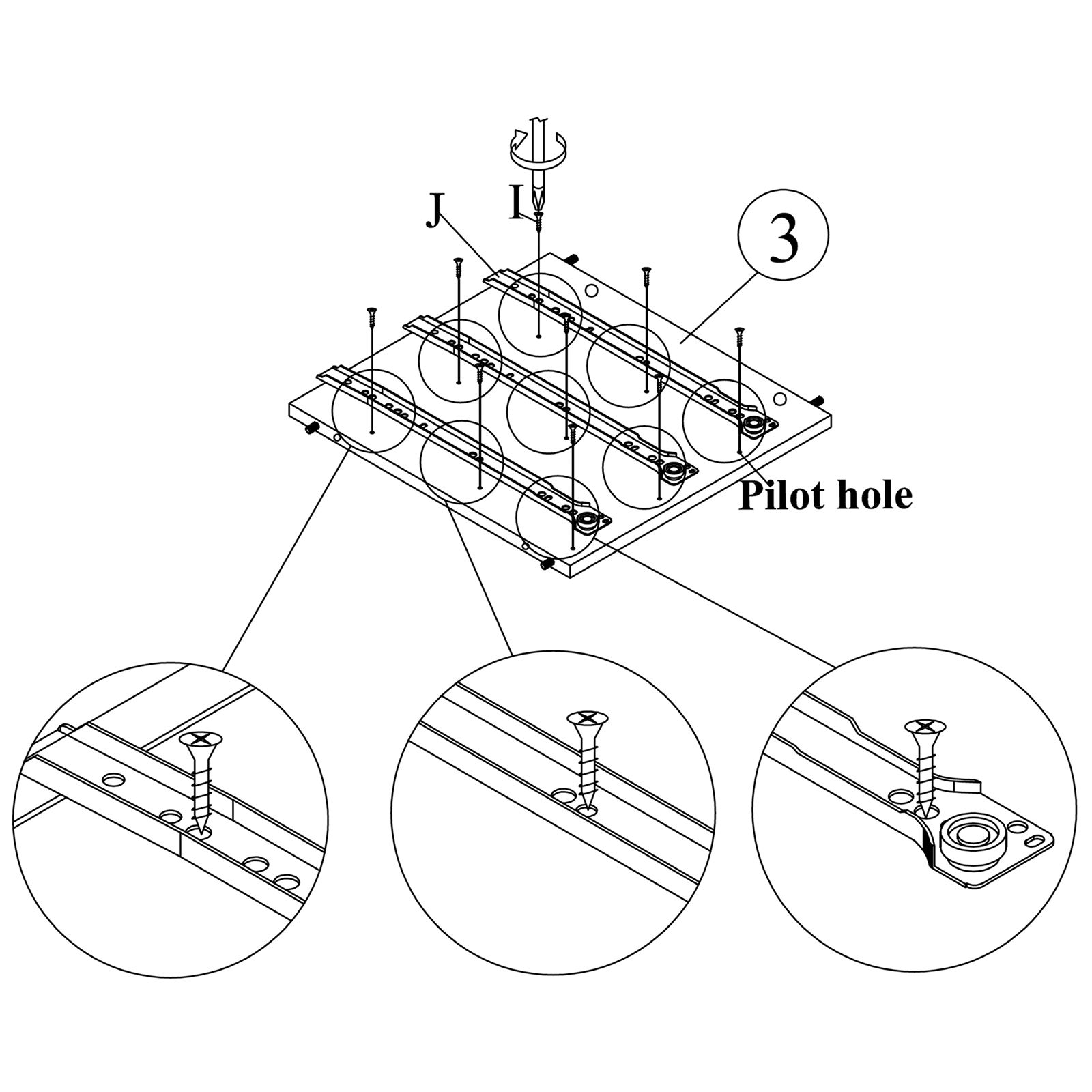 Attach Drawer Slides to Right Side Panel
