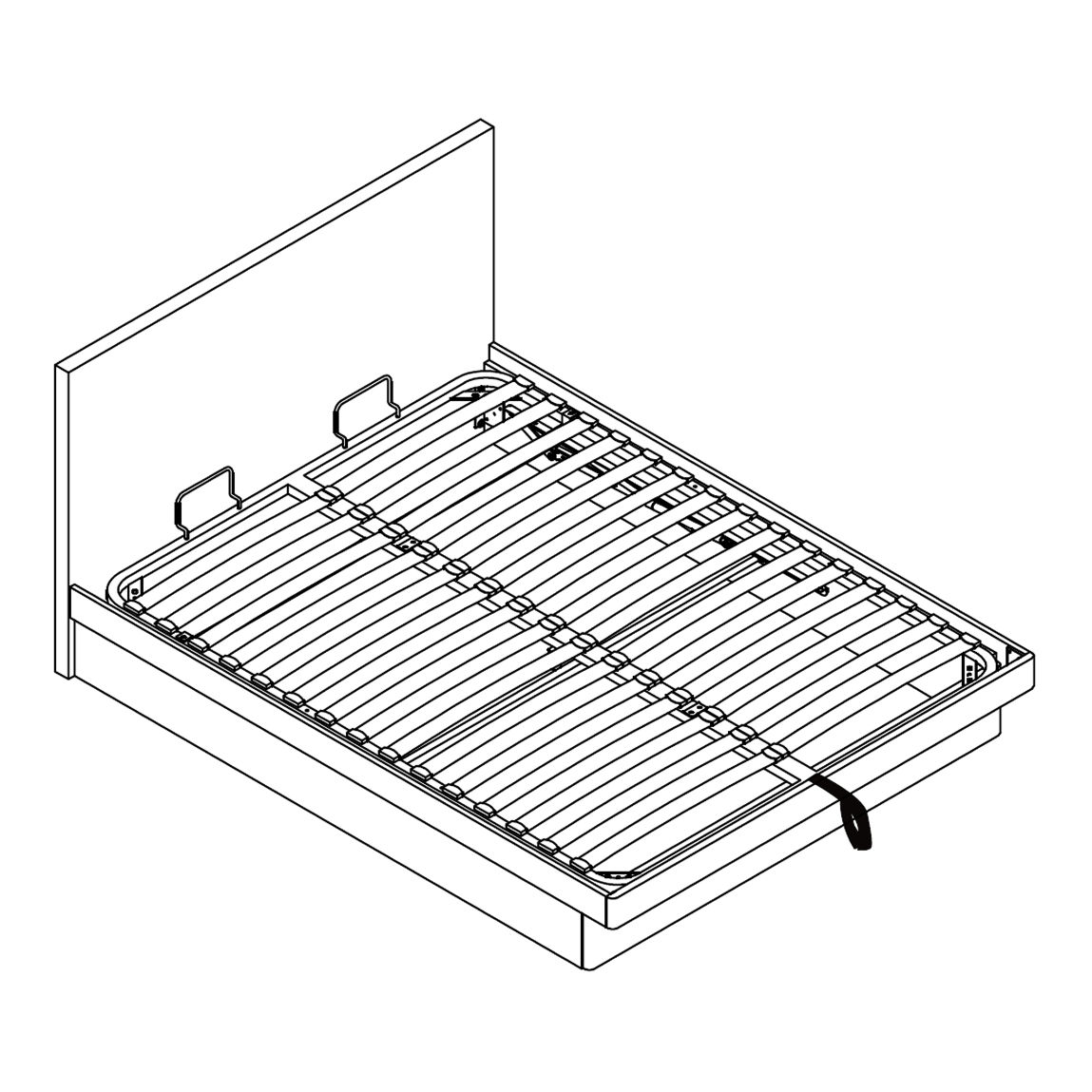 Lucca Wooden Ottoman Bed Frame