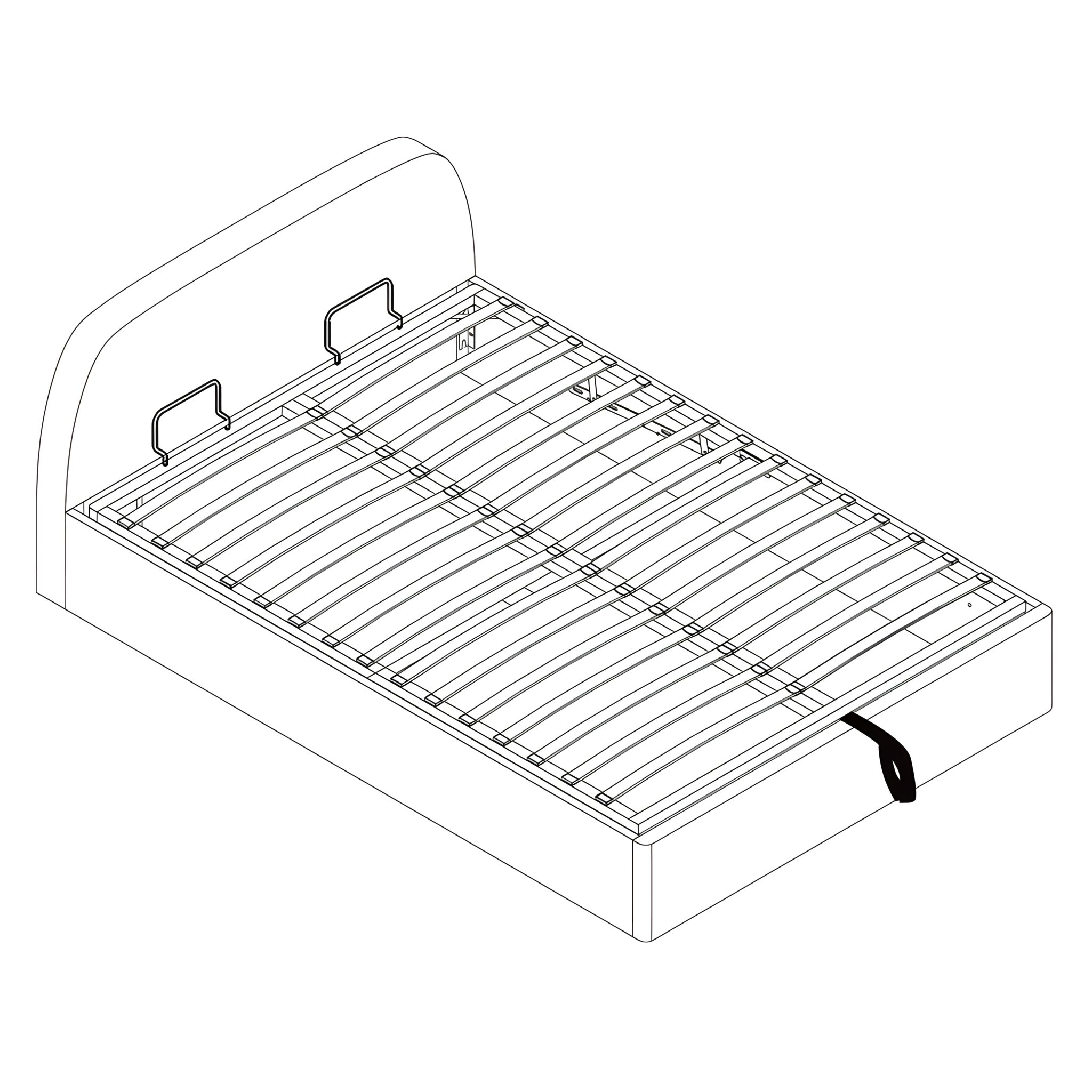 Lucia Off White Ottoman Bed Frame