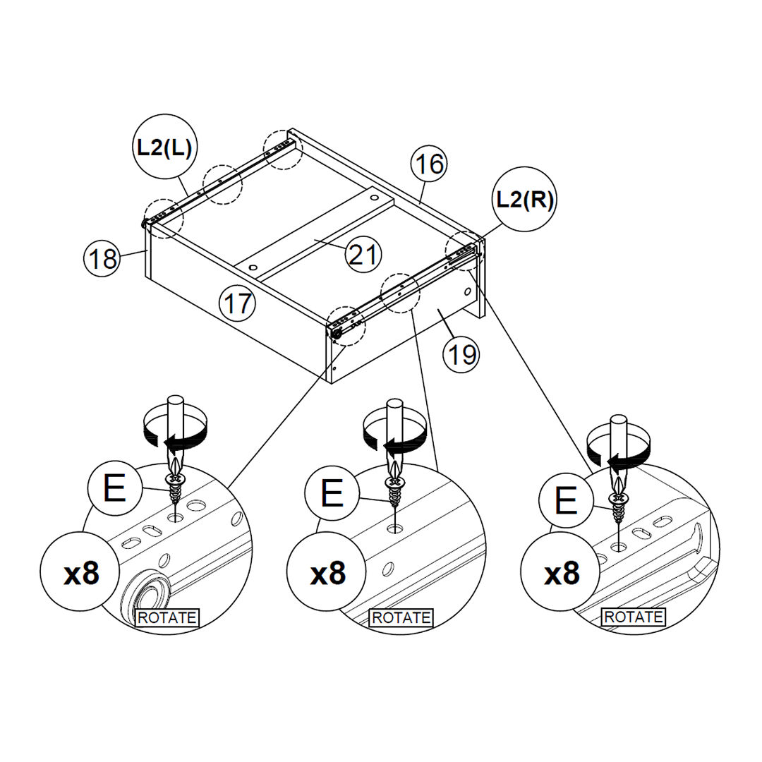 Attach the Drawer Runners
