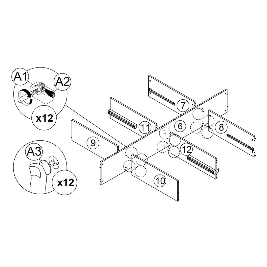 Attach Drawer Sides to the Middle Panel