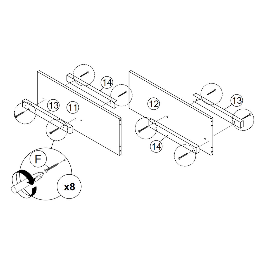 Attach the Support Blocks to the Drawer Panels