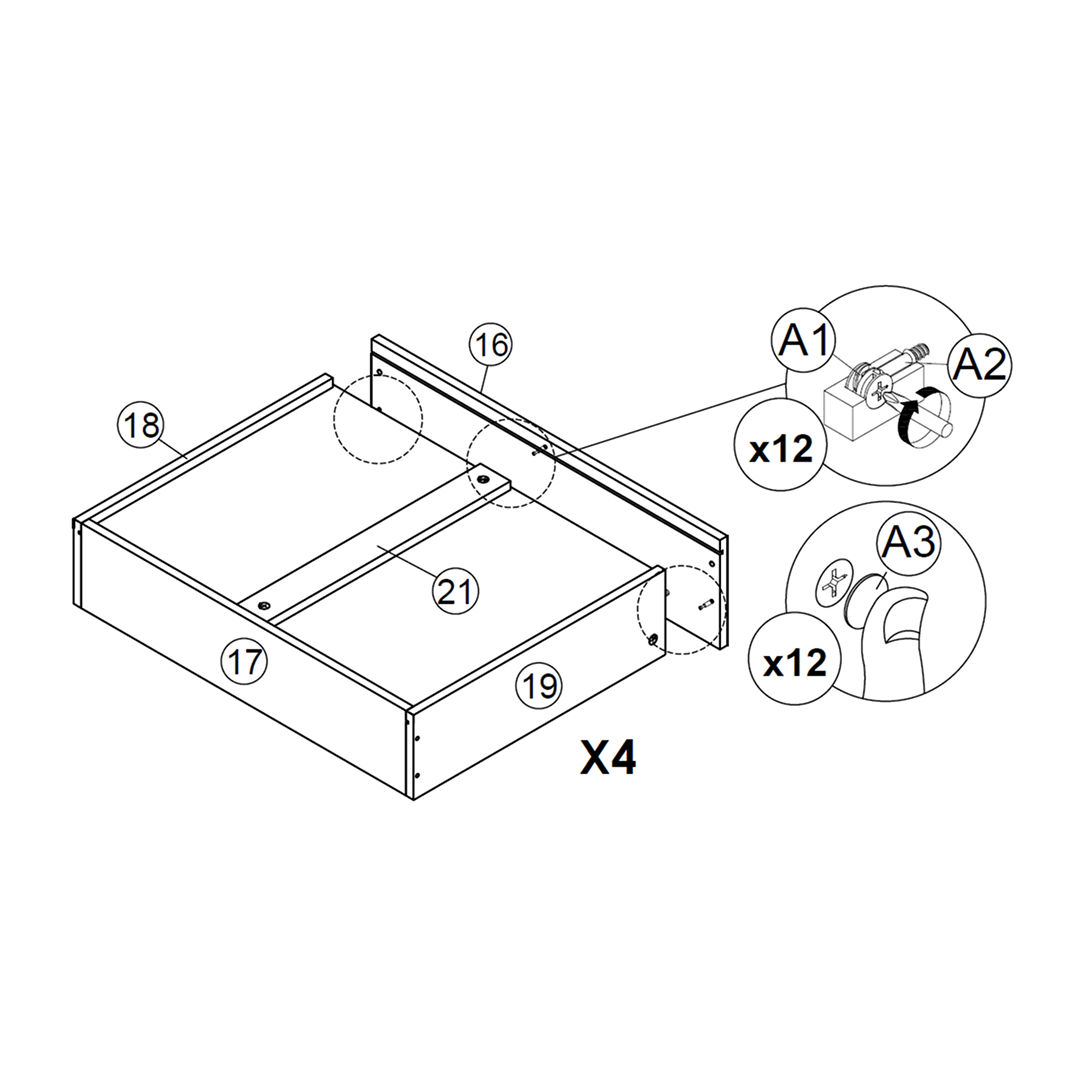 Attach the Drawer Front Panel