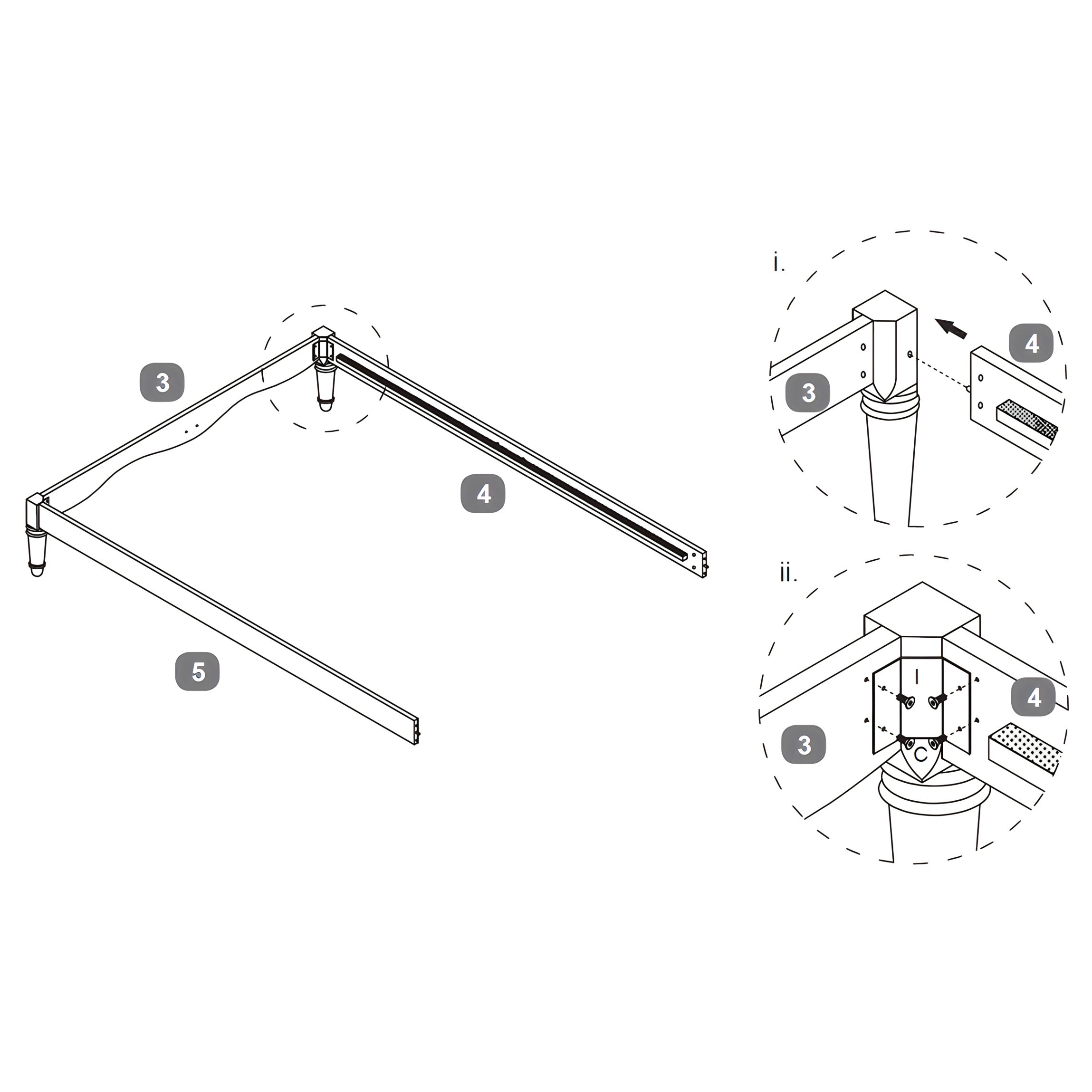 Attach Remaining Side Rail to Footboard