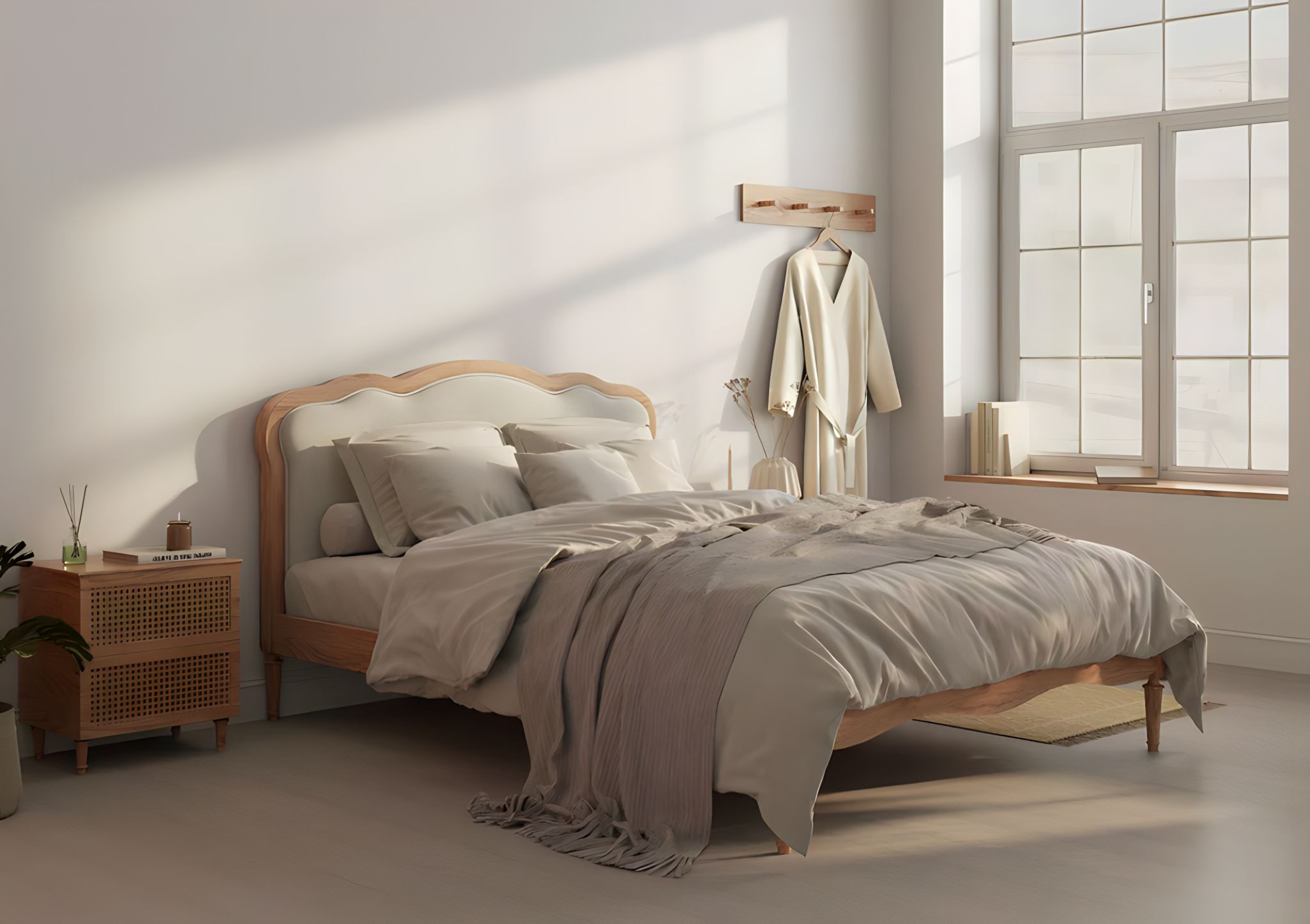 Matilda Upholstered Oak Bed Frame