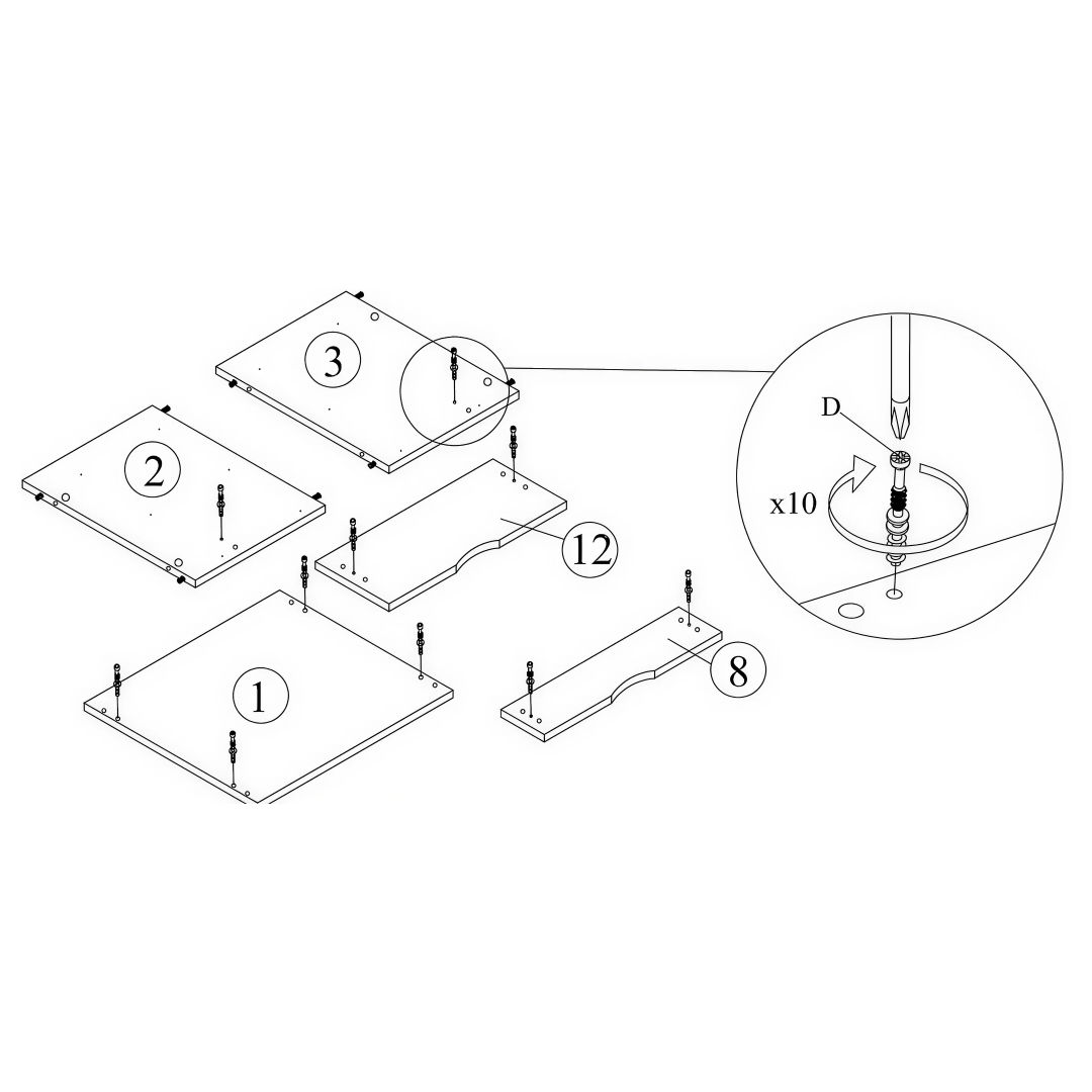 Insert Mini Fix Bolts