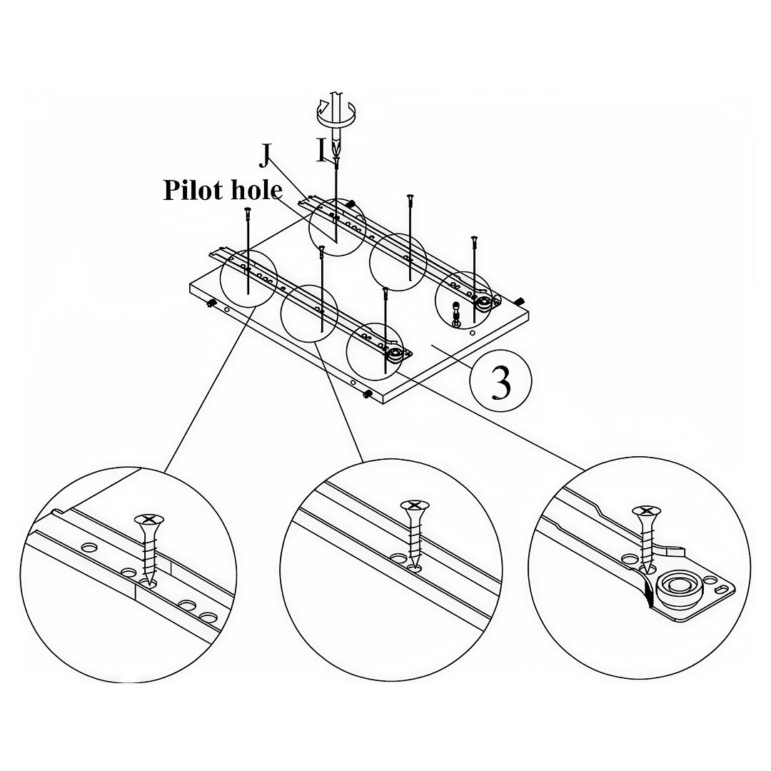 Install the Drawer Slides on the Right Panel