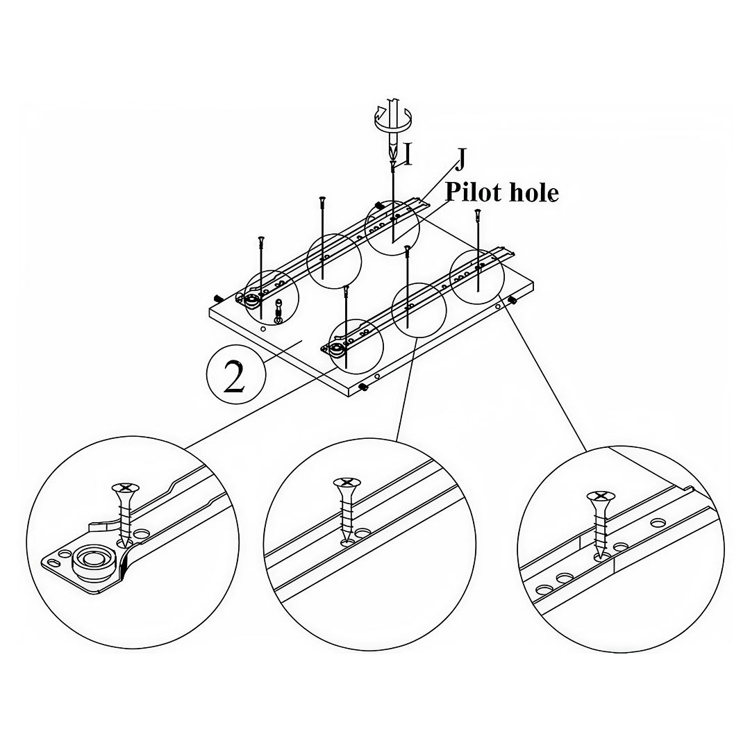 Attach the Drawer Slide Rails