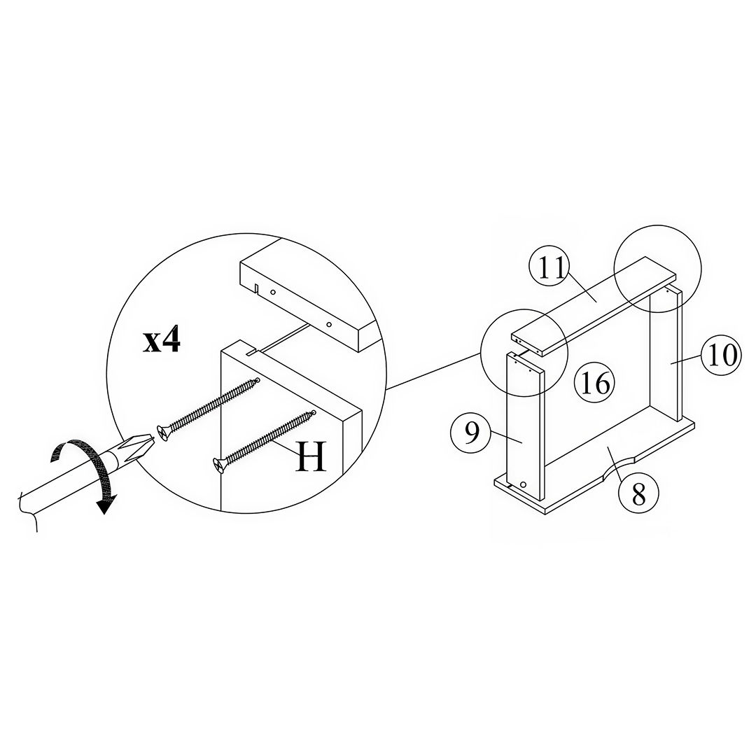 Attach the Drawer Back Panel