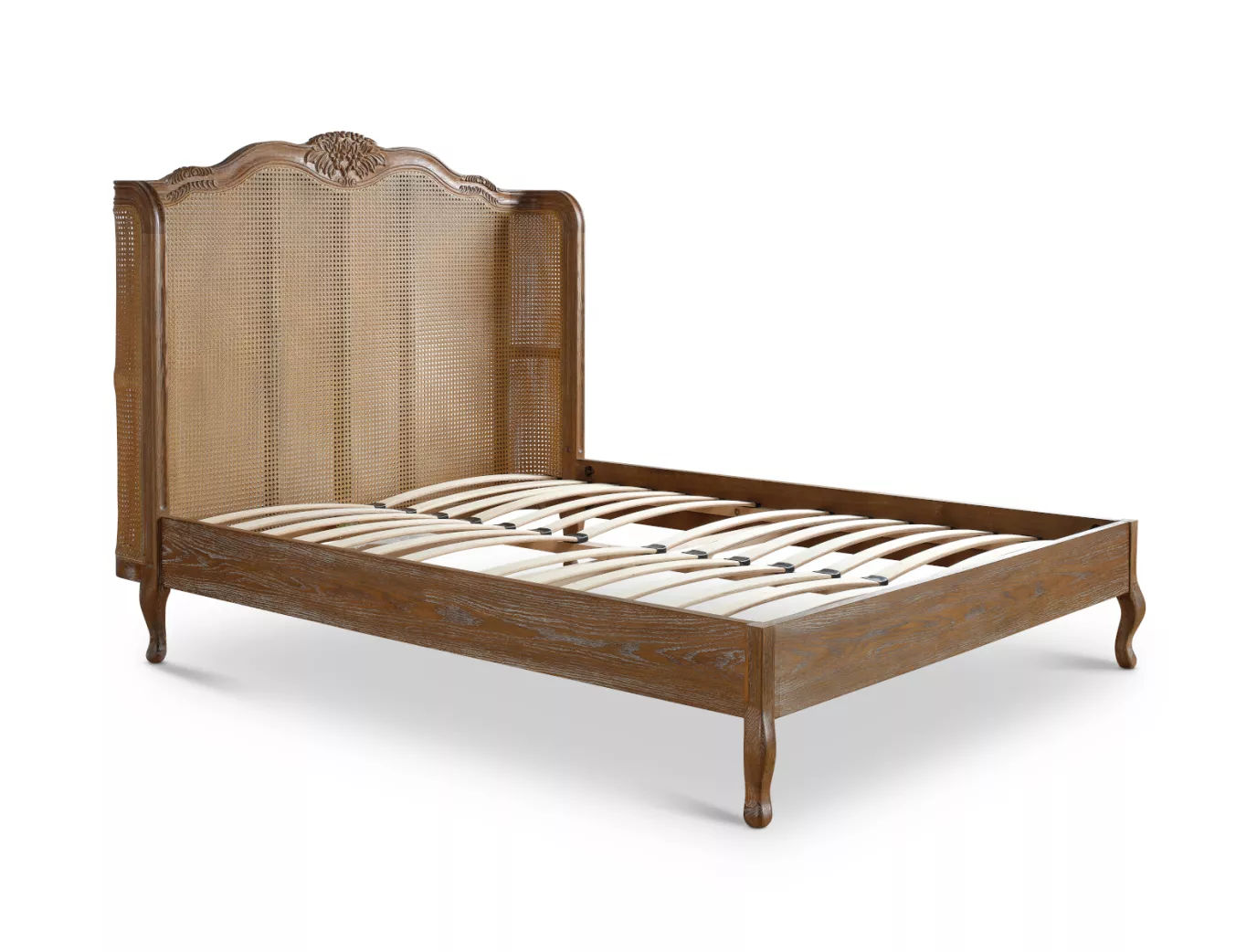 Montpellier Winged Rattan Oak Bed Frame