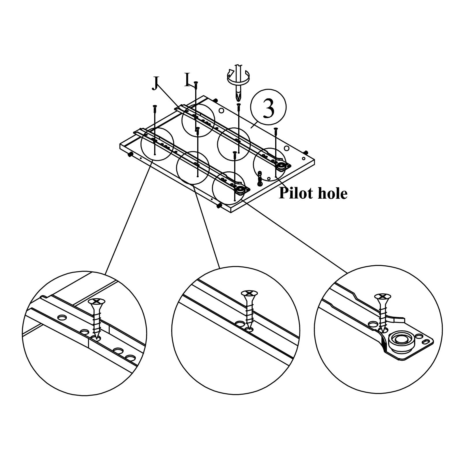 Attach Drawer Slides to Right Side Panel