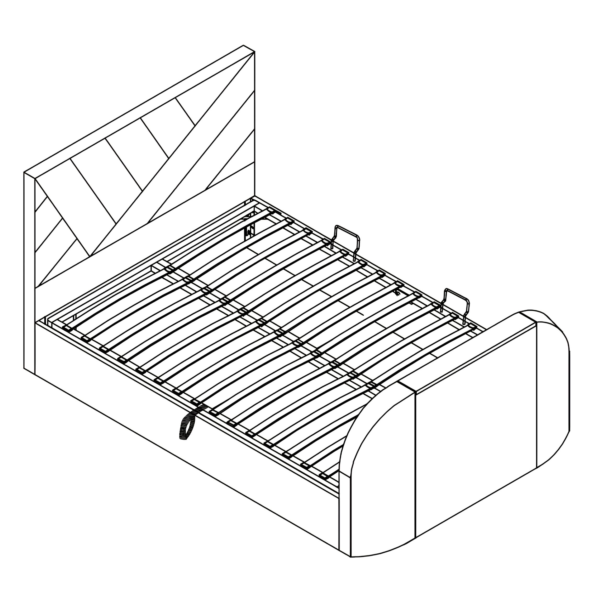 Ravello Stone Ottoman TV Bed Frame