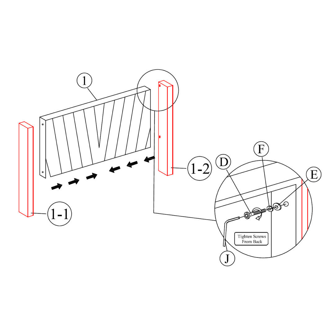 Assemble the Headboard with Wing Panels