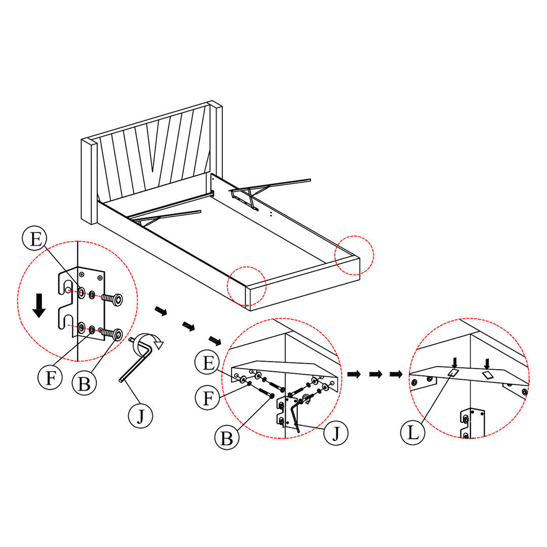 Attach the Footboard and Reinforce Frame with Gold Corners