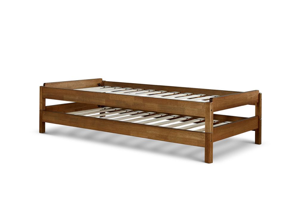 Stacking Wooden Pair Of Single Bed Frames