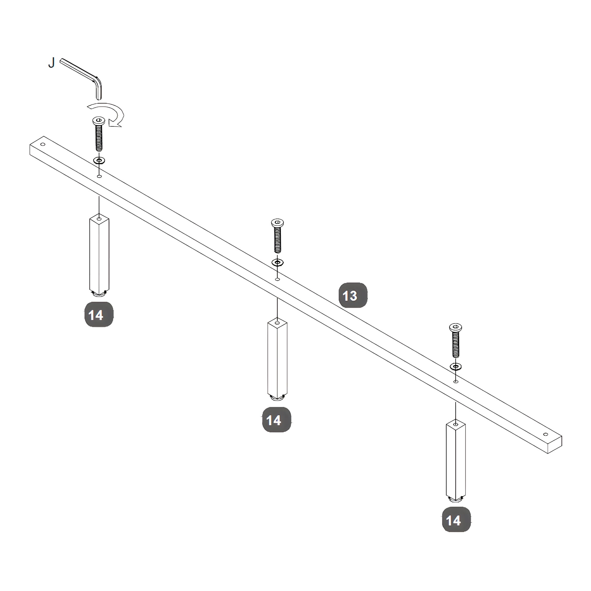Assemble the Centre Rail
