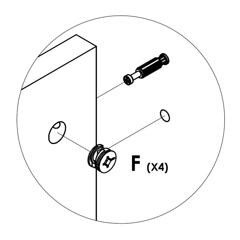 Attach Drawer Support close up