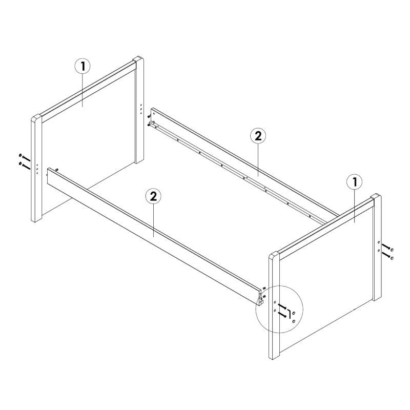 Attach Headboard and Side Rails