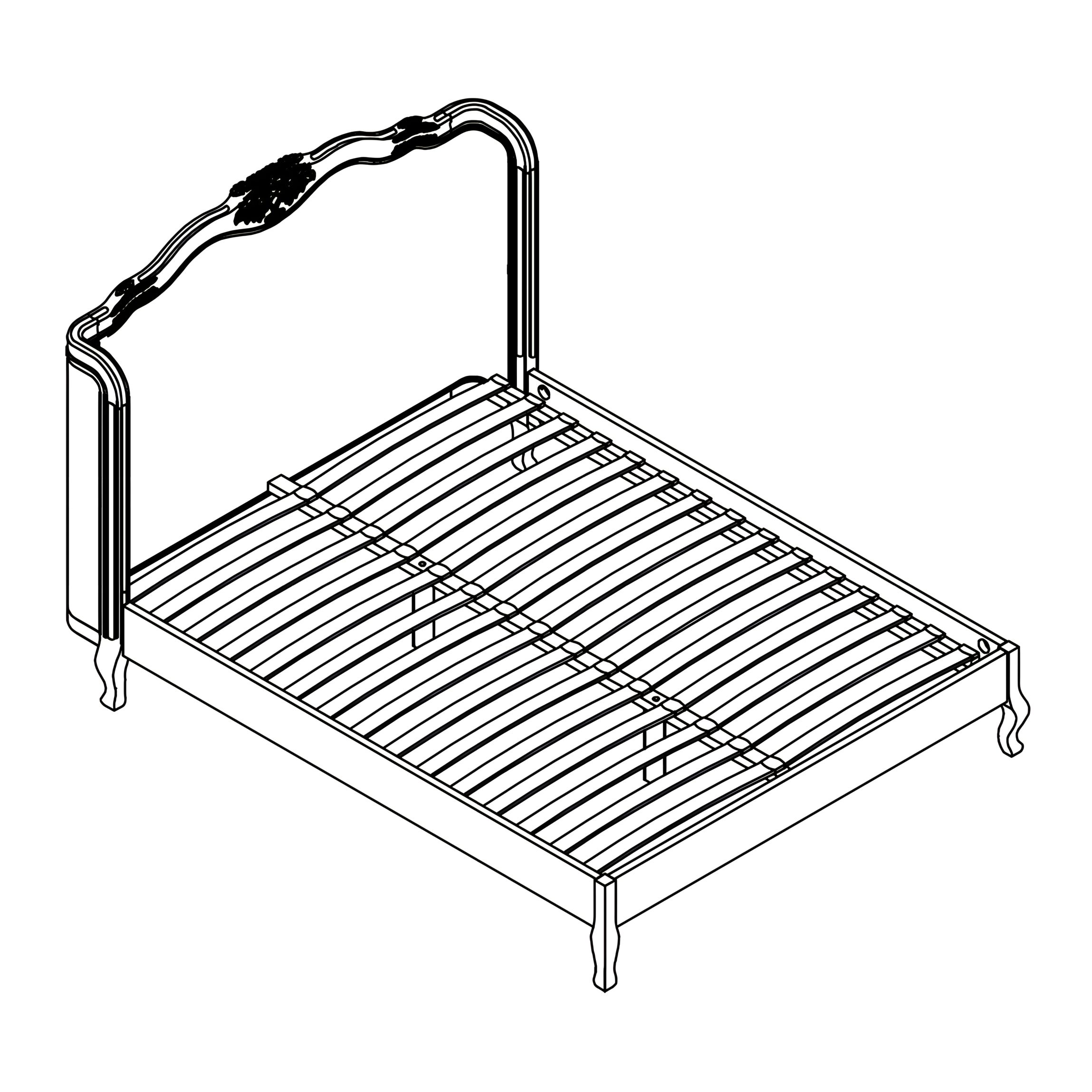 Versailles Winged Upholstered Bed Frame