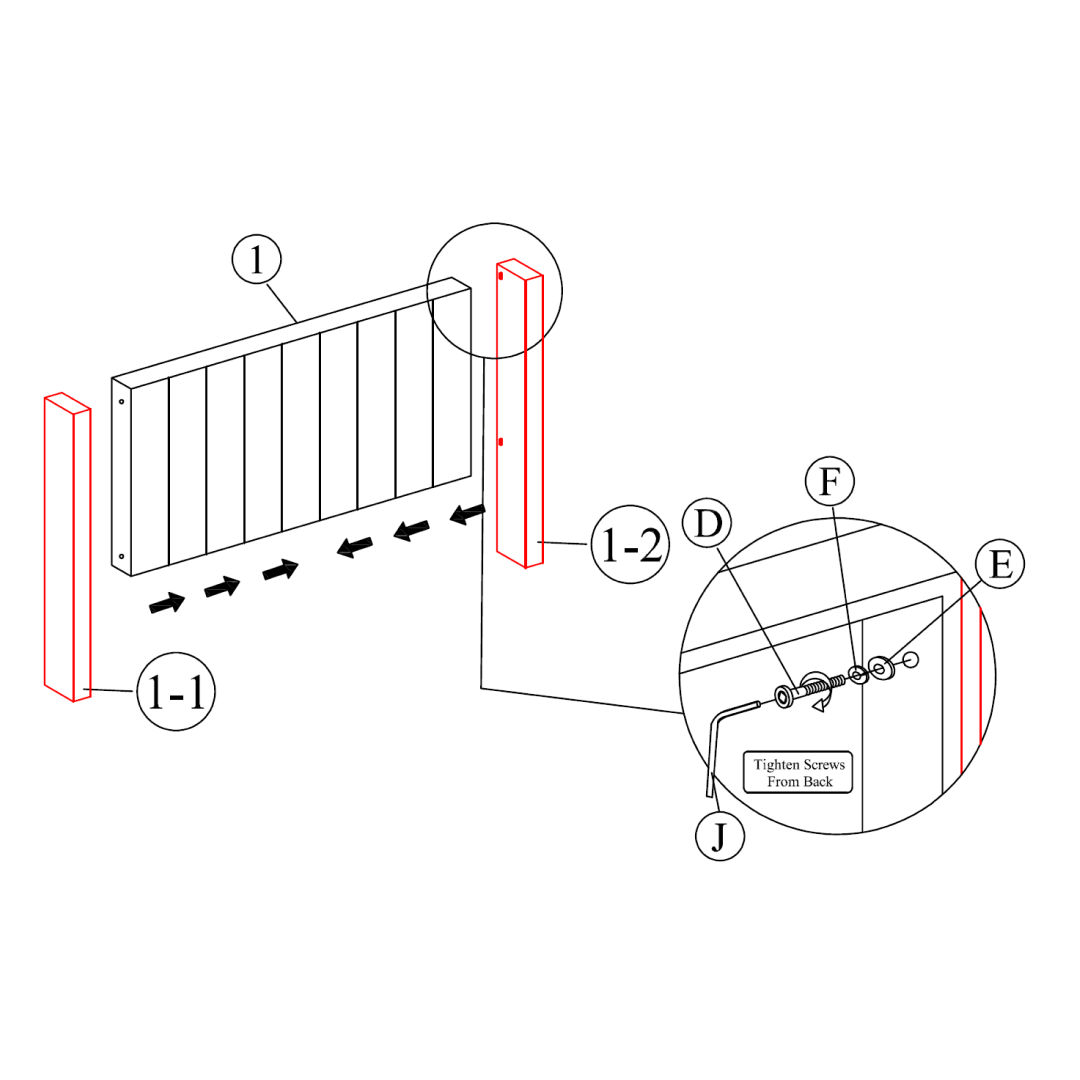 Assemble the Headboard with Wing Panels