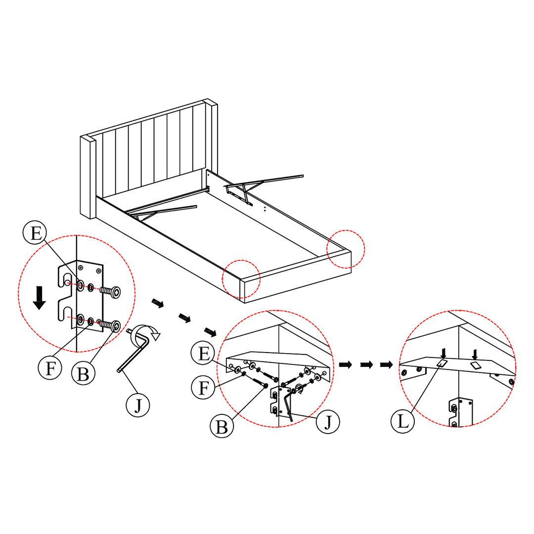 Attach the Footboard and Reinforce Frame with Gold Corners