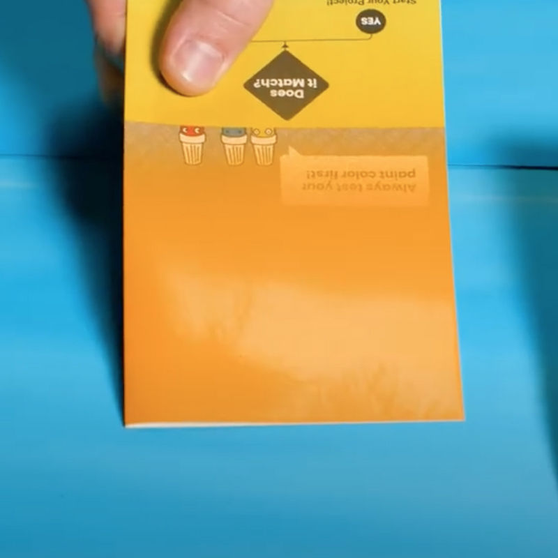 Clearcoat on test card